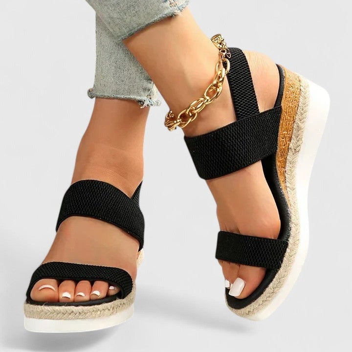 Women's Slip On Platform Sandals with Open Toe