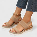 Women's Slip On Platform Sandals with Open Toe