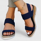 Women's Slip On Platform Sandals with Open Toe