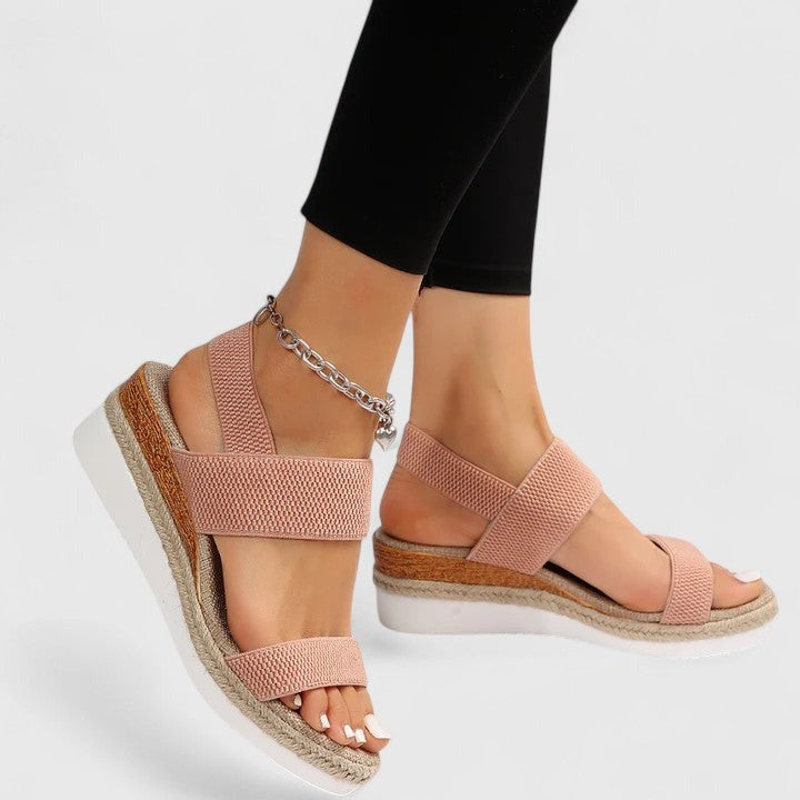 Women's Slip On Platform Sandals with Open Toe