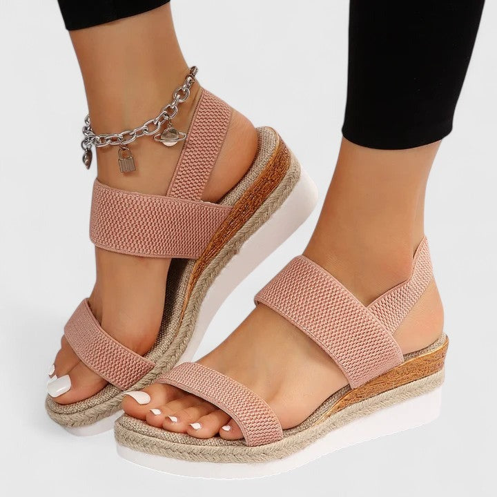 Women's Slip On Platform Sandals with Open Toe