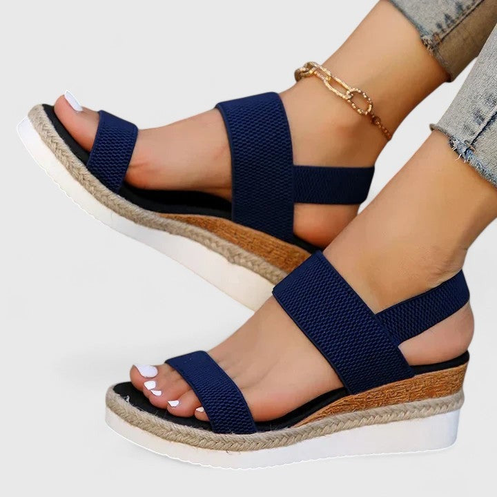Women's Slip On Platform Sandals with Open Toe