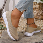 Women's Slip On Walking Sneakers with Textured Upper
