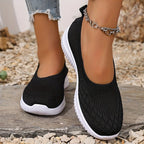 Women's Slip On Walking Sneakers with Textured Upper