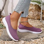 Women's Slip On Walking Sneakers with Textured Upper