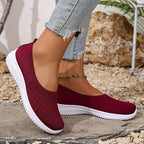 Women's Slip On Walking Sneakers with Textured Upper