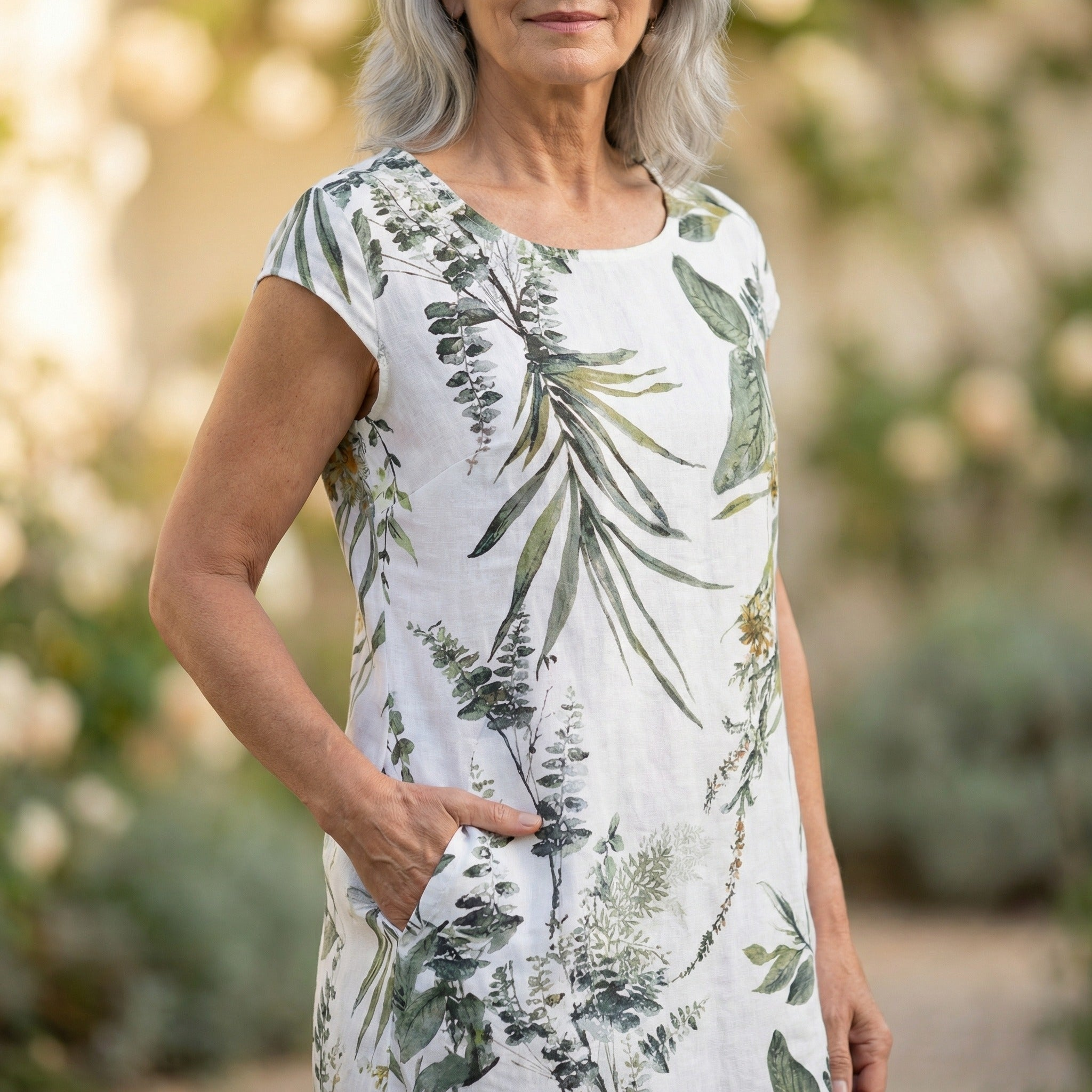 Women's Summer Floral Dress with Pockets