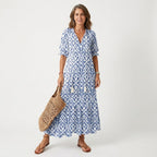 Women's Summer Floral Maxi Dress with Tassel Detail