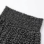 Women's Summer Floral Wide Leg Pants with Smocked Waist
