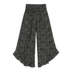 Women's Summer Floral Wide Leg Pants with Smocked Waist