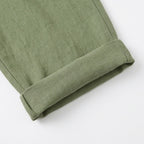 Women's Summer Linen Capri Pants with Drawstring Waist and Pockets