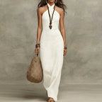 Women's Summer Maxi Dress with Halter Neck