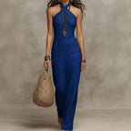 Women's Summer Maxi Dress with Halter Neck