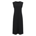 Women's Summer Maxi Dress with Side Slit and Pockets