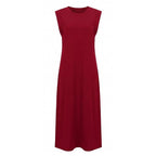 Women's Summer Maxi Dress with Side Slit and Pockets