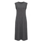 Women's Summer Maxi Dress with Side Slit and Pockets