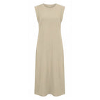 Women's Summer Maxi Dress with Side Slit and Pockets
