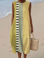 Women's Summer Midi Dress with Pockets