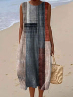 Women's Summer Midi Dress with Pockets