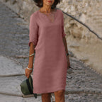 Women's Summer Midi Dress with V-Neck