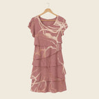 Women's Summer Party Midi Dress with Tiered Skirt