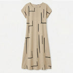 Women's Summer Relaxed Dress with Short Sleeve