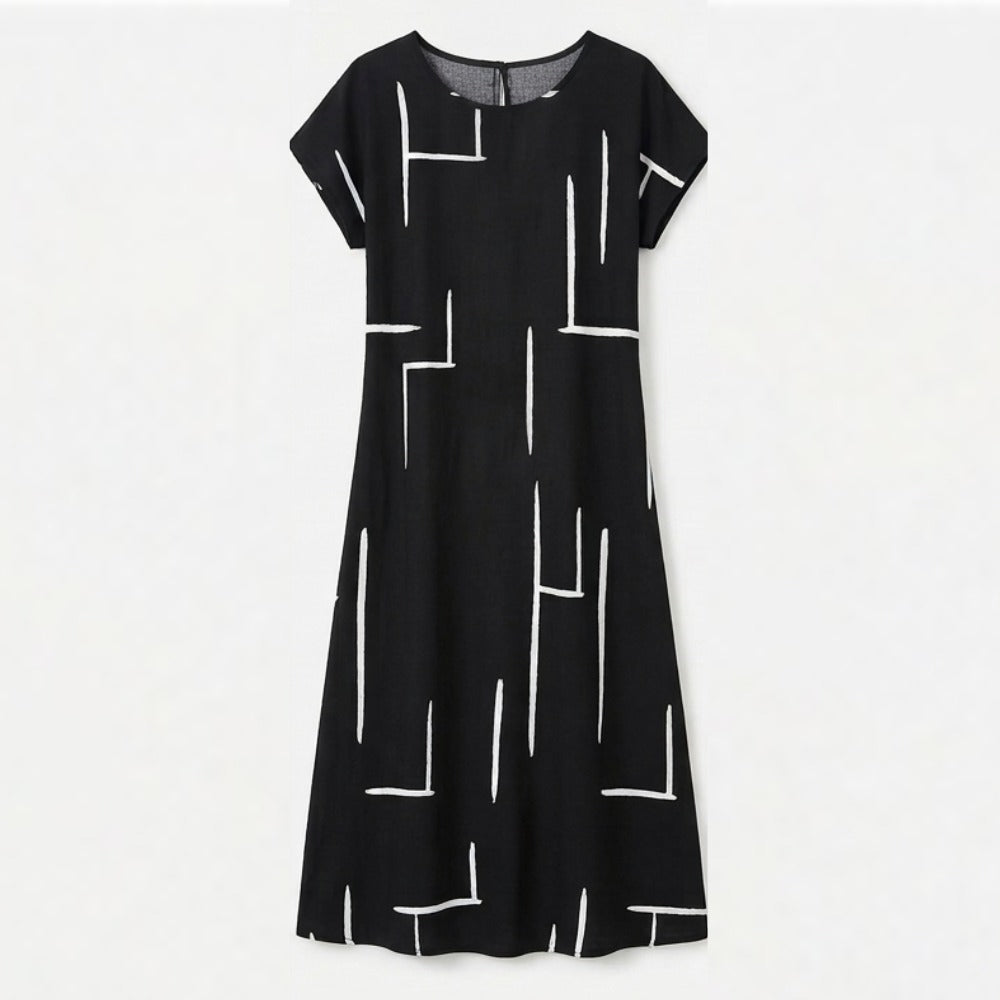 Women's Summer Relaxed Dress with Short Sleeve