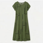 Women's Summer Relaxed Dress with Short Sleeve