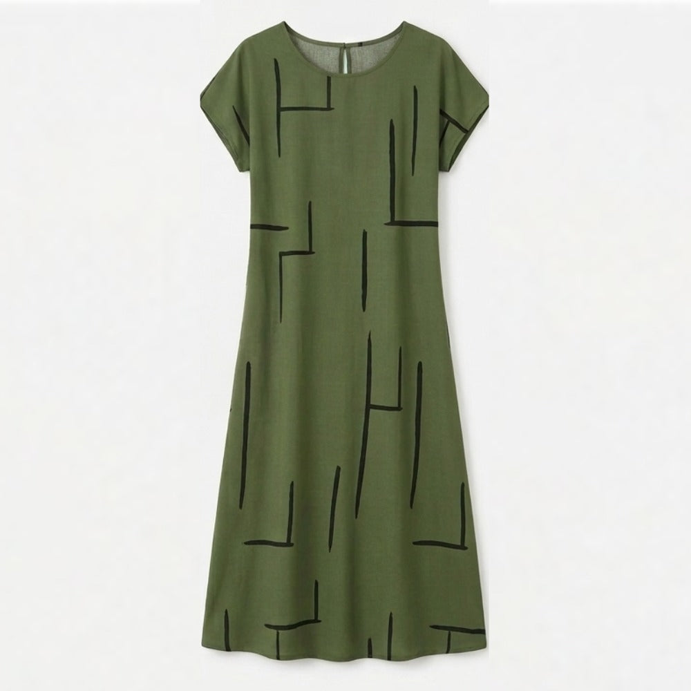 Women's Summer Relaxed Dress with Short Sleeve