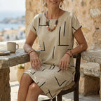 Women's Summer Relaxed Dress with Short Sleeve