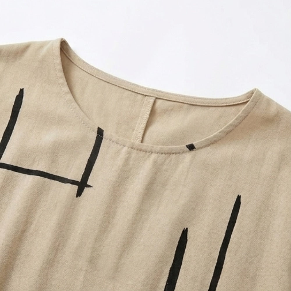 Women's Summer Relaxed Dress with Short Sleeve