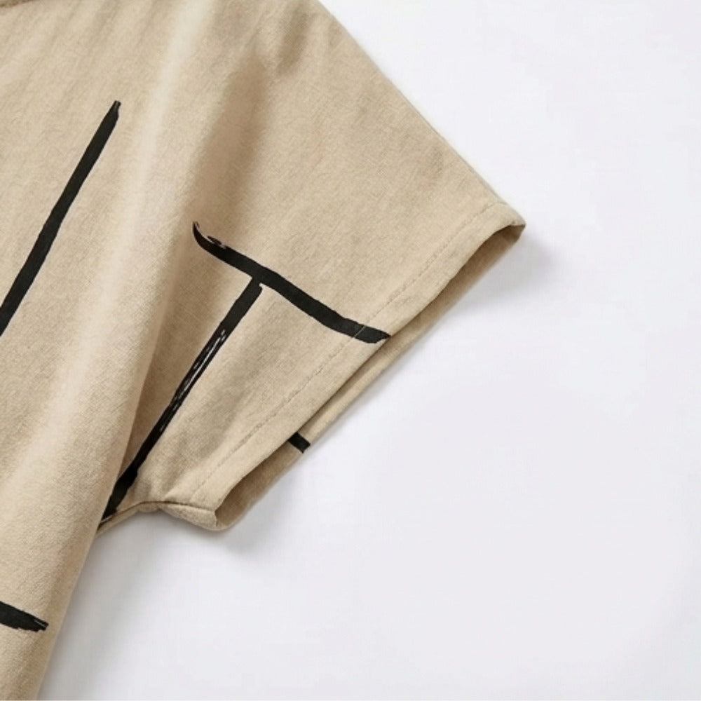 Women's Summer Relaxed Dress with Short Sleeve