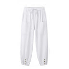 Women's Summer Relaxed Pants with Pockets and Drawstring Waist