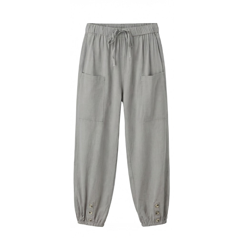 Women's Summer Relaxed Pants with Pockets and Drawstring Waist