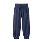 Women's Summer Relaxed Pants with Pockets and Drawstring Waist