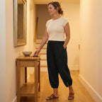 Women's Summer Relaxed Pants with Pockets and Drawstring Waist