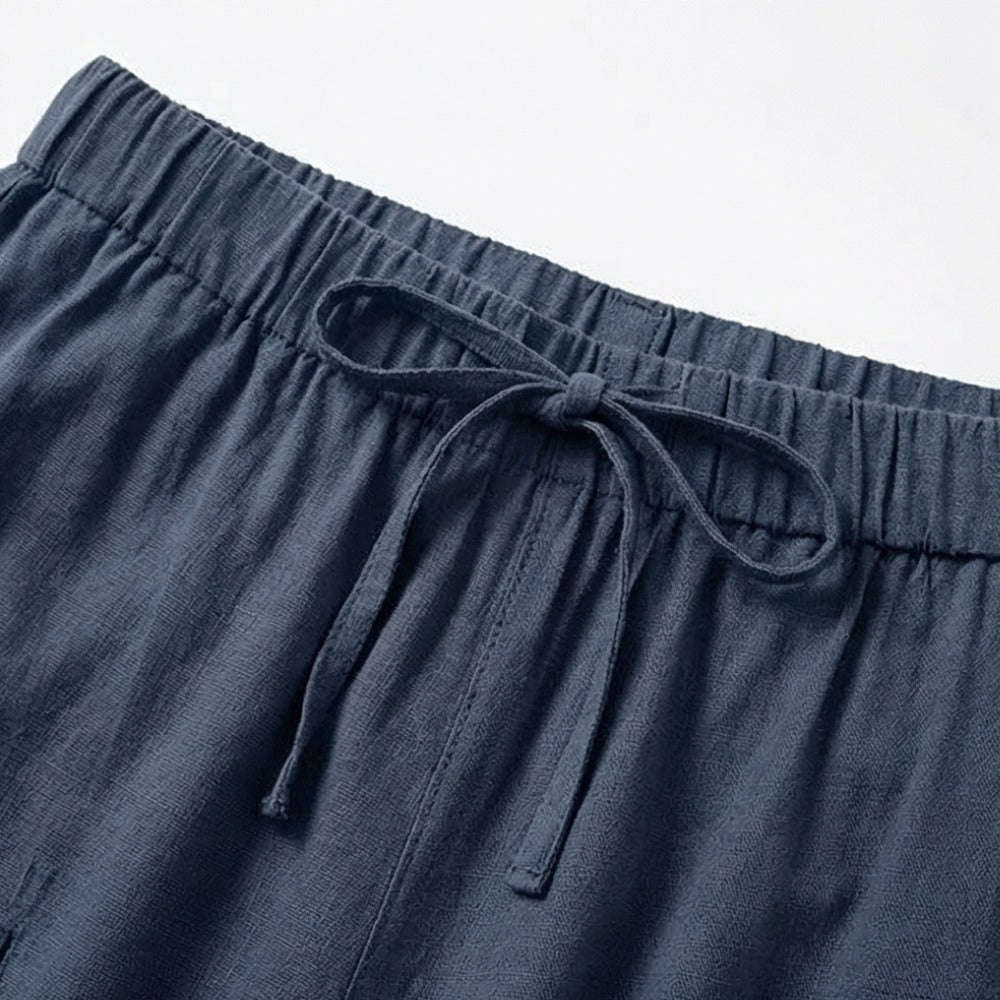 Women's Summer Relaxed Pants with Pockets and Drawstring Waist