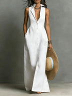Women's Summer Shirt Maxi Dress with Pockets