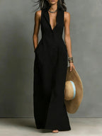 Women's Summer Shirt Maxi Dress with Pockets