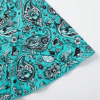 Women's Summer Swimdress with Paisley Print Skirt and Sweetheart Neckline