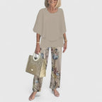 Women's Summer Two-Piece Set with Layered Top