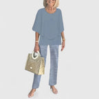 Women's Summer Two-Piece Set with Layered Top
