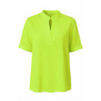 Women's Tunic Blouse with Short Sleeves and V-Neck