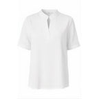 Women's Tunic Blouse with Short Sleeves and V-Neck