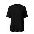 Women's Tunic Blouse with Short Sleeves and V-Neck