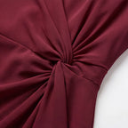 Women's Wedding Guest Cocktail Dress with Twist Knot Detail