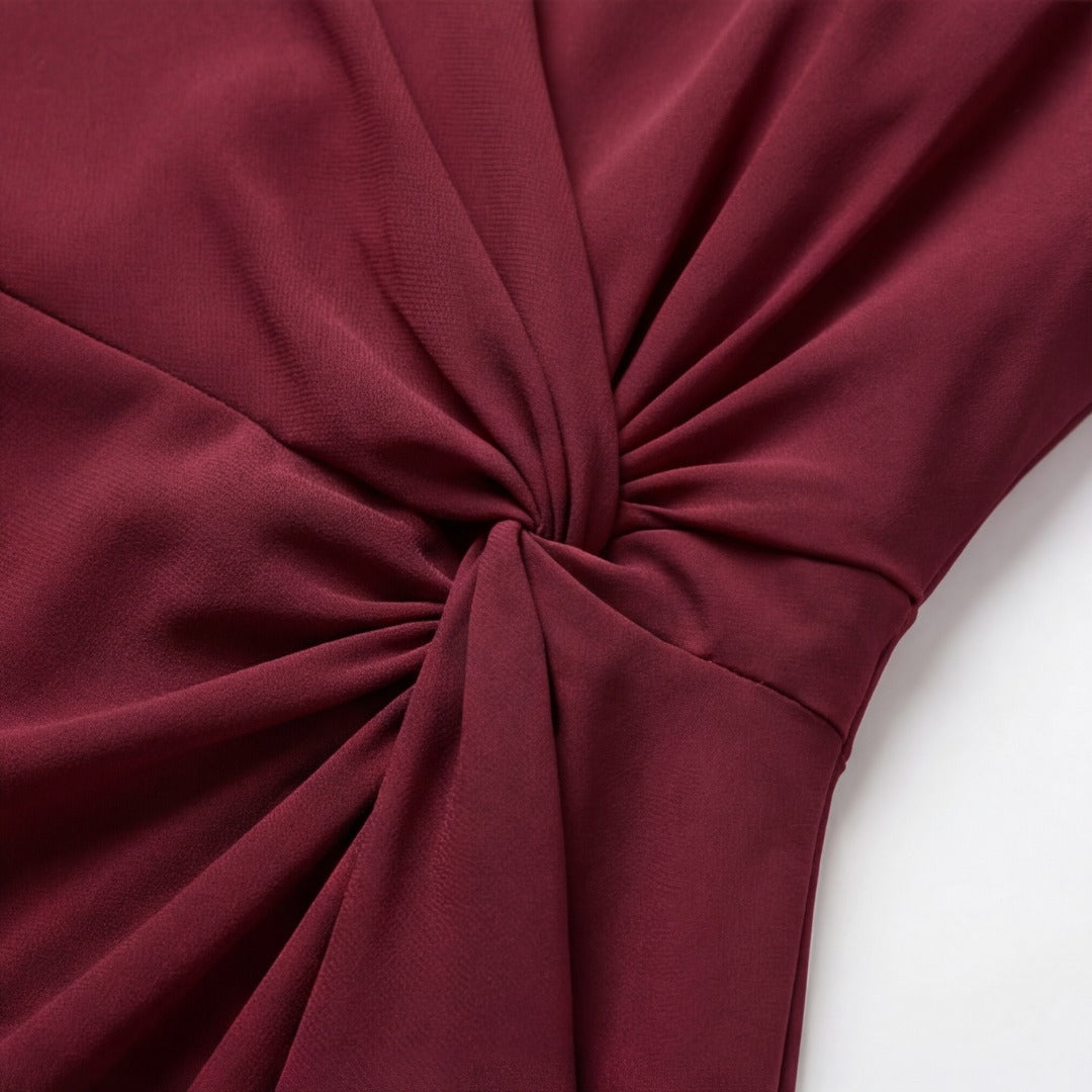 Women's Wedding Guest Cocktail Dress with Twist Knot Detail