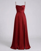 Women's Wedding Guest Evening Maxi Dress with Lace-Up Back