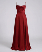 Women's Wedding Guest Evening Maxi Dress with Lace-Up Back