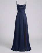 Women's Wedding Guest Evening Maxi Dress with Lace-Up Back